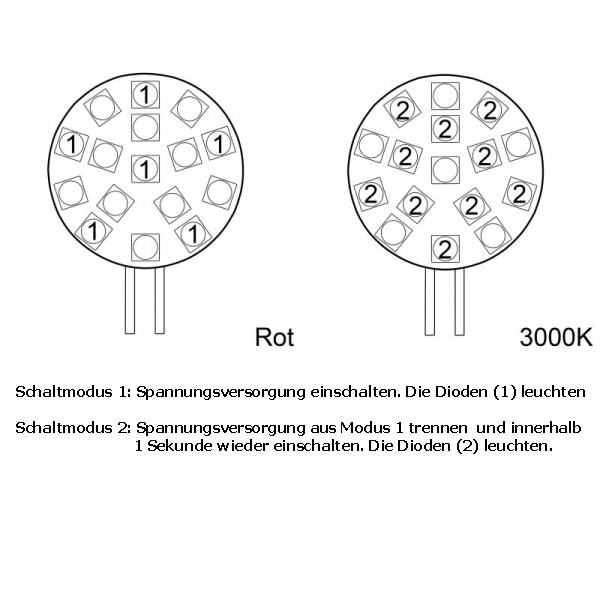 David 16er SMD LED Modul G4 12V, 2fach schaltbar
