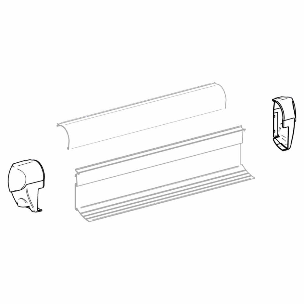 Thule Endkappen Satz für Omnistor 5003, weiß (Nr. 1500601589)