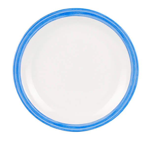 Waca Teller flach Melamingeschirr Bistro blau