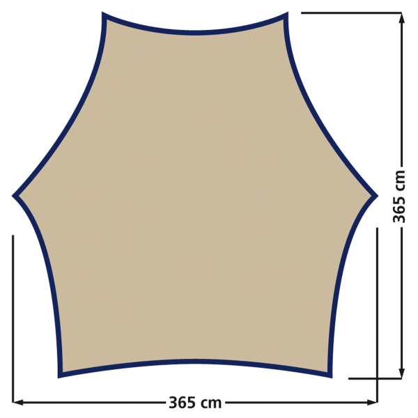 Euro Trail Sonnensegel Tarp Carside, 365 x 365 cm