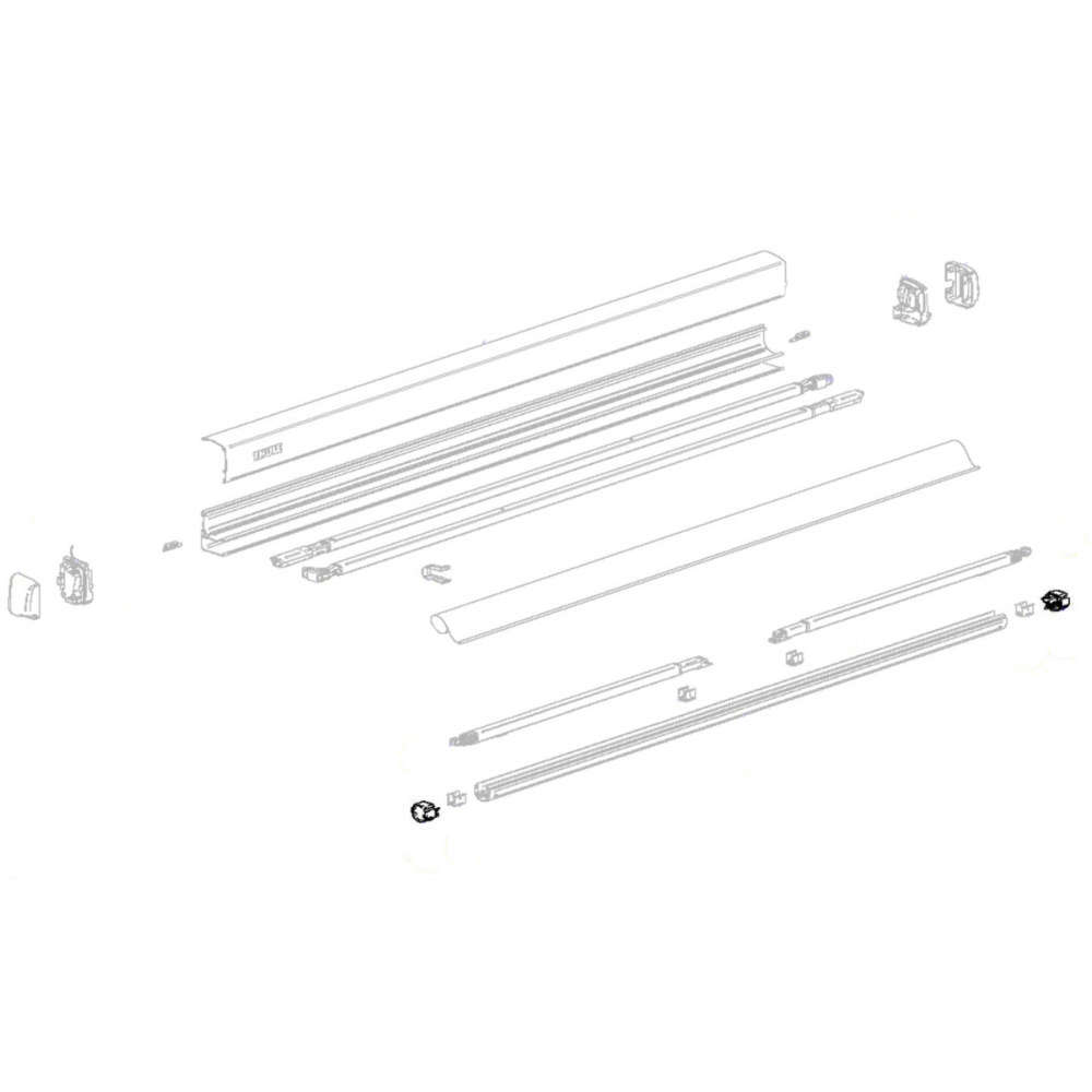 Thule Frontblenden-/Tuchrollenendkappen, Satz, f. Omnistor 3200 (Nr. 1500603516)