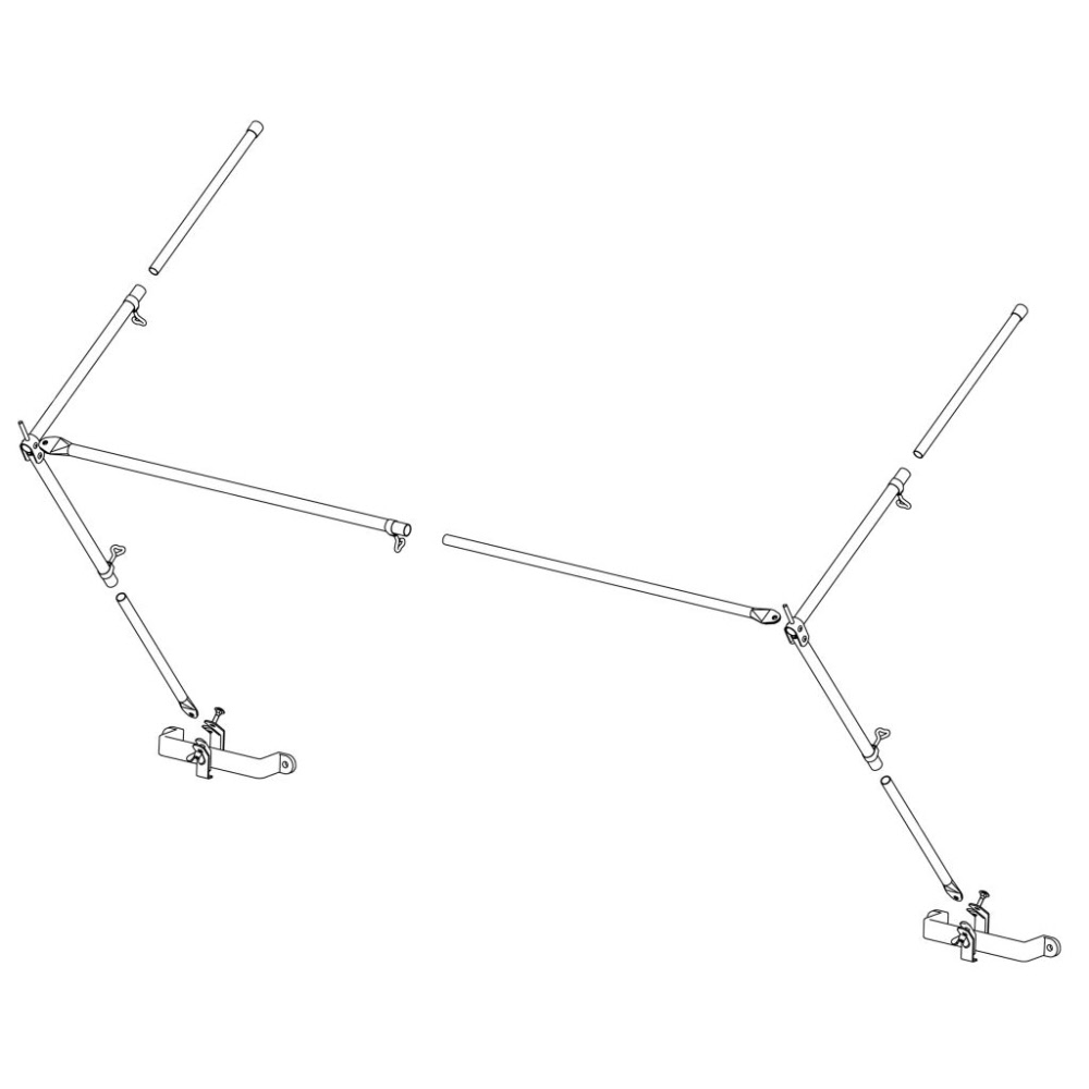Piper Markisengestänge Aluminium universal