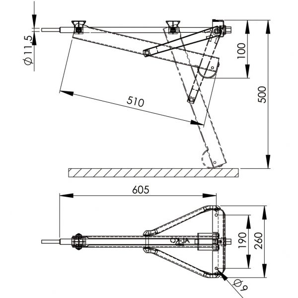 AL-KO Steckstütze Compact 800 L