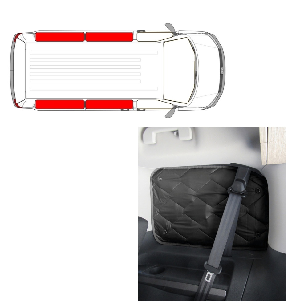 Carbest Premium Thermomatten Blackline Wohnraum 4-tlg