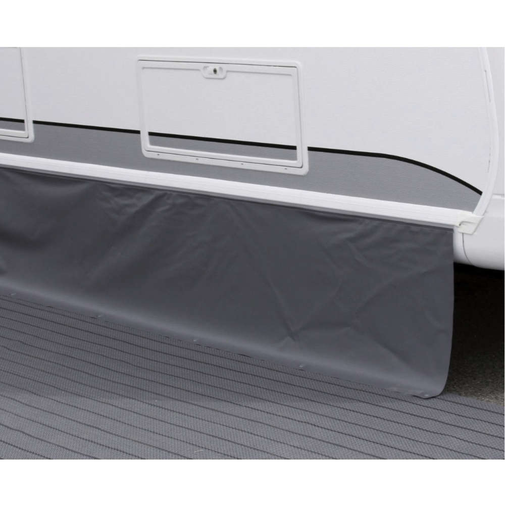 Hindermann Bodenschürze Standard dunkelgrau, Höhe 50 cm - Meterware