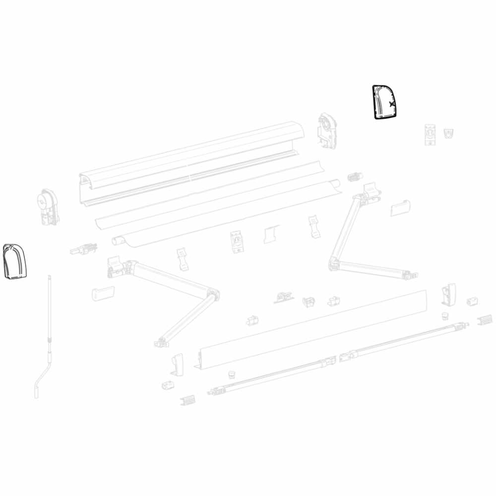 Thule Endkappen-Satz eloxiert Omnistor 4200 (Nr. 1500600296)