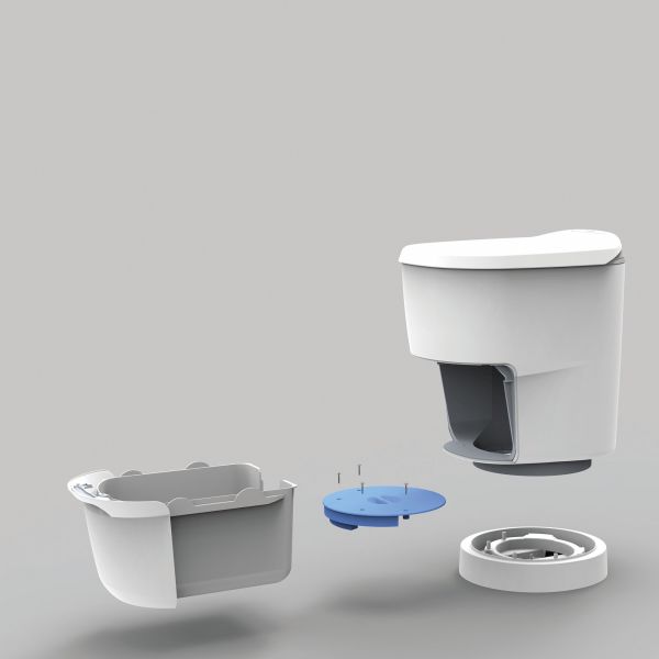 Clesana Toilette C1 mit Rund-Sockel