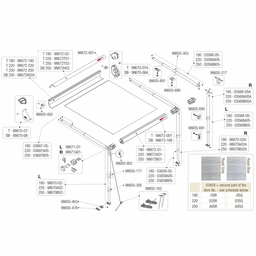 Spannarmendstück für F35 Pro 2,7-3,0 m (Nr. 03697C05-)