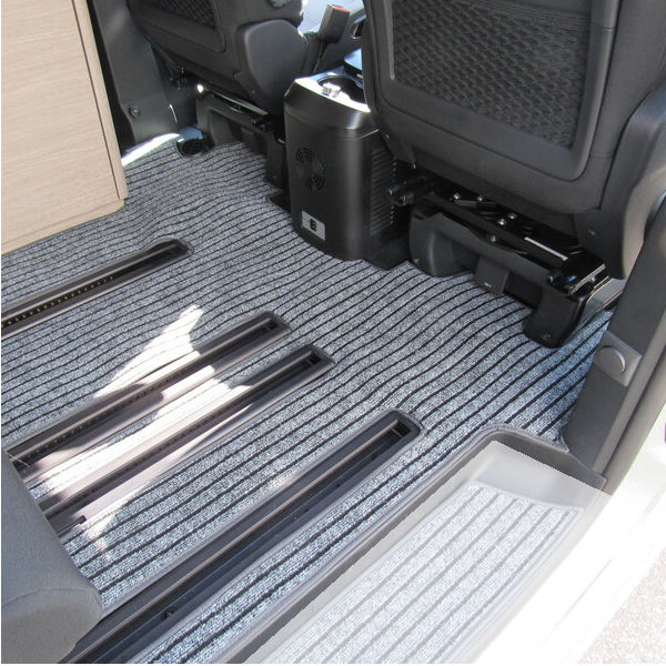 Carbest Teppich Wohnraum mit Schienen, grau