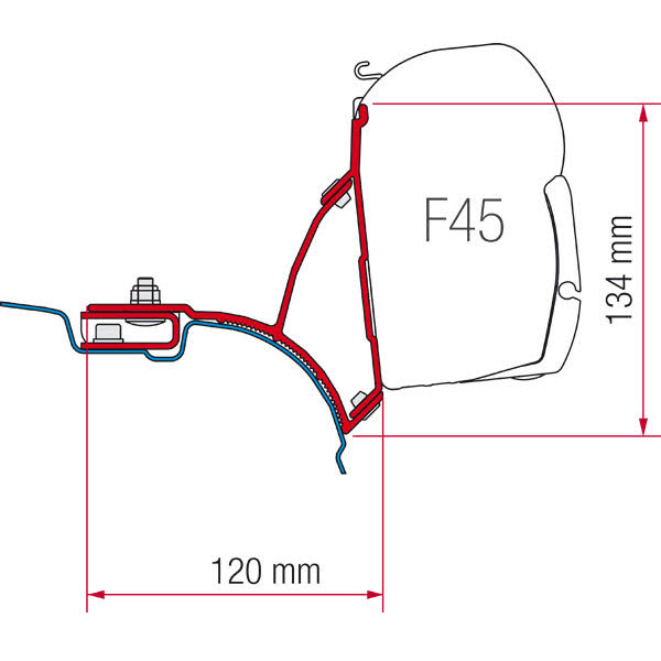 Fiamma Adapterkit für VW T5/T6 Multivan u. Transporter