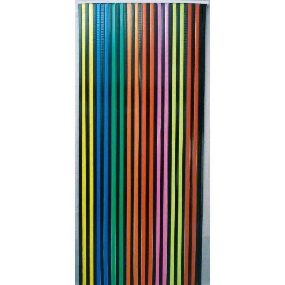 CONACORD Streifenvorhang 90 x 200 cm schwarzbunt