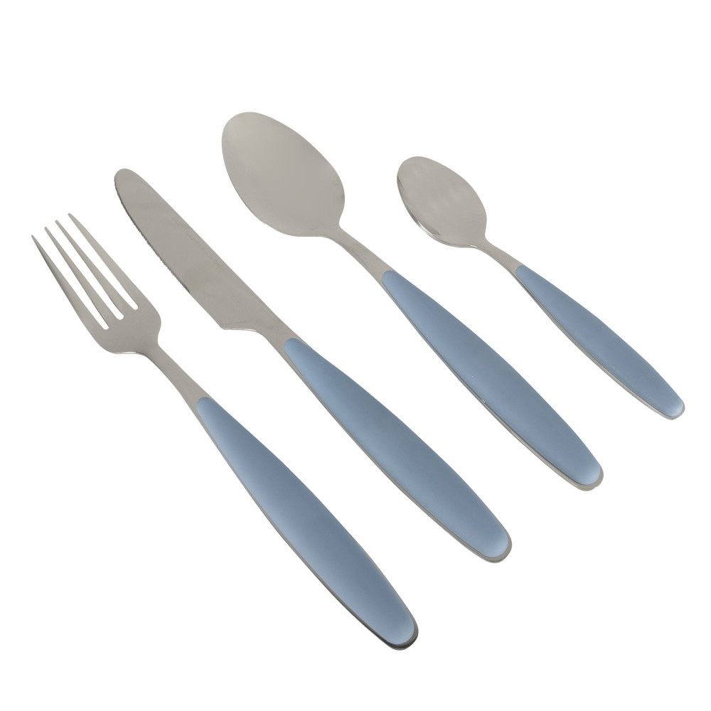 Gimex Besteckset GreyLine 16-teilig, blau