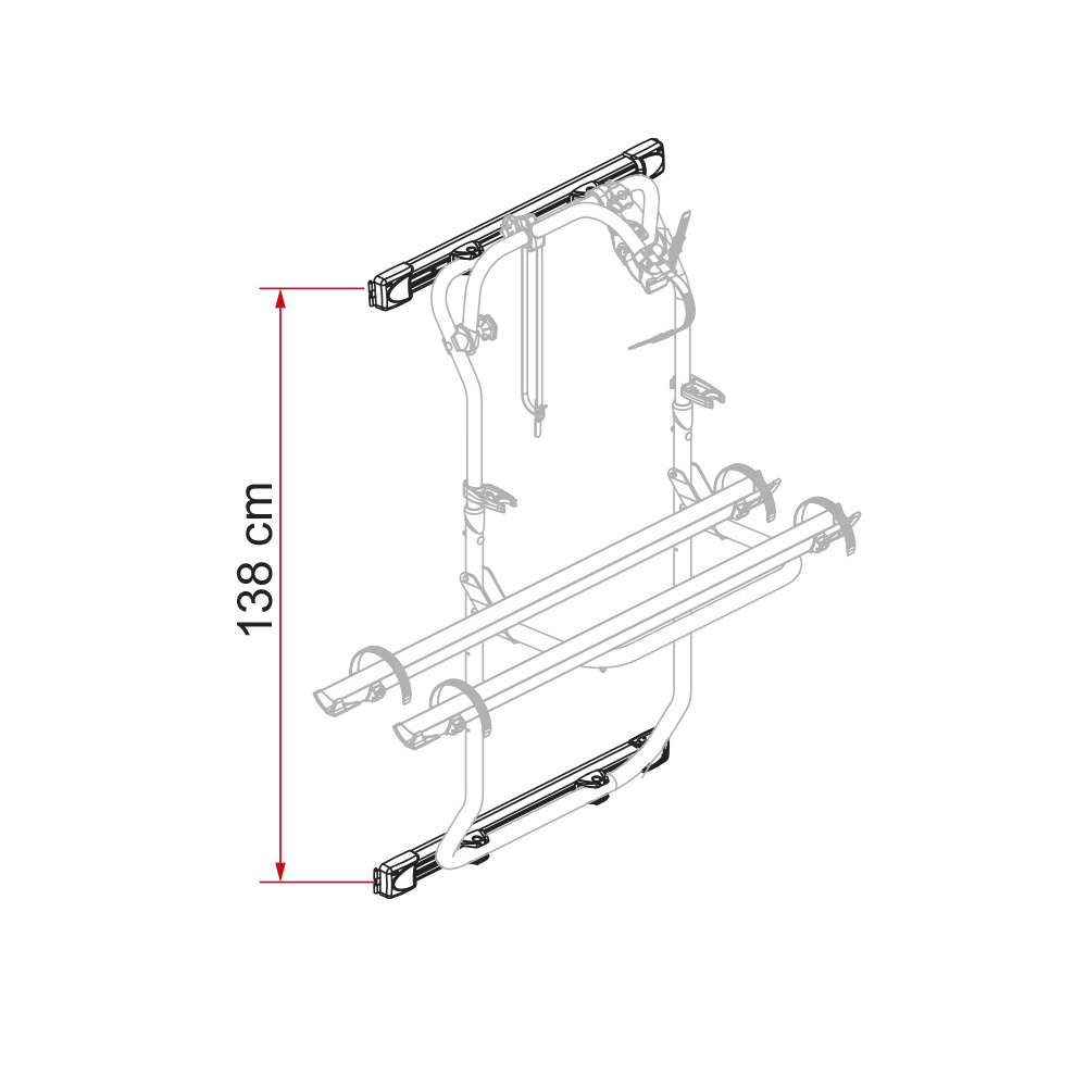 Fiamma Kit Bar Carry-Bike DJ Mercedes-Benz Sprinter W906, silber
