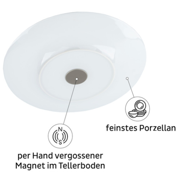 Silwy Porzellan Frühstücksteller Apricot, 2 Stück