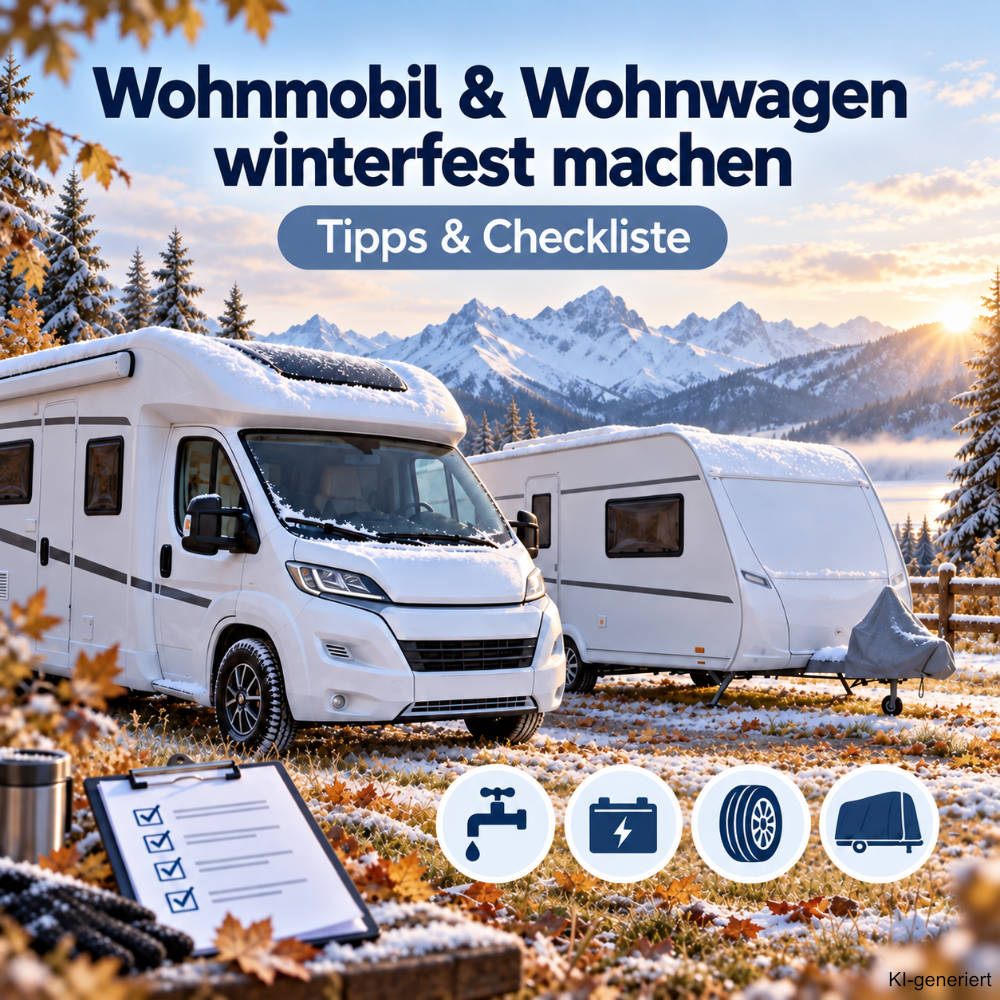 Wohnwagen und Wohnmobil winterfest machen