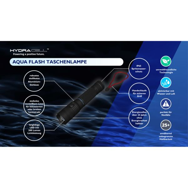 HydraCell Taschenlampe AquaFlash