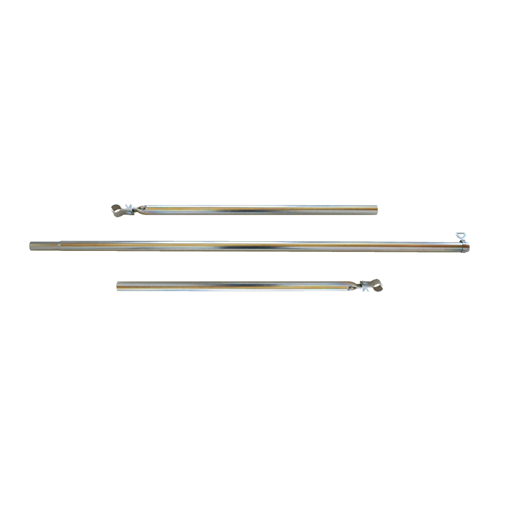 Schellenstange / Verandastange Stahl 25 mm / 170 - 260 cm