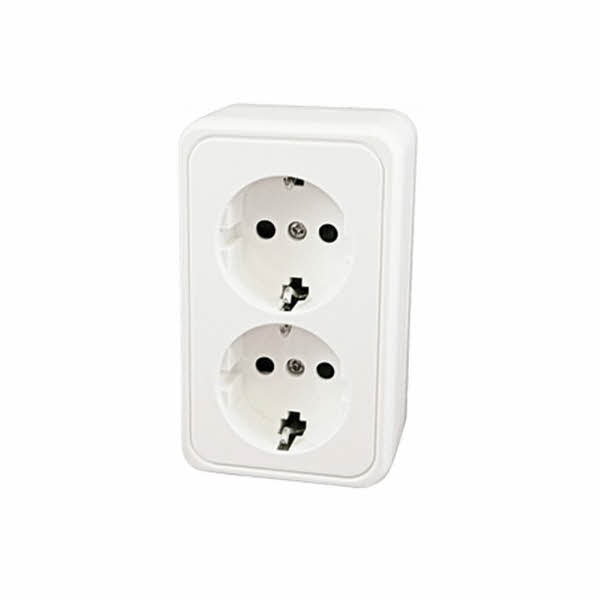HABA Steckdose 2-fach mit Bodenplatte 230 V