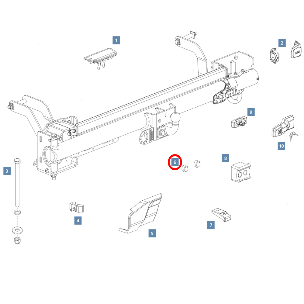 Thule VeloSwing Mutternkappe M16, 2 Stück