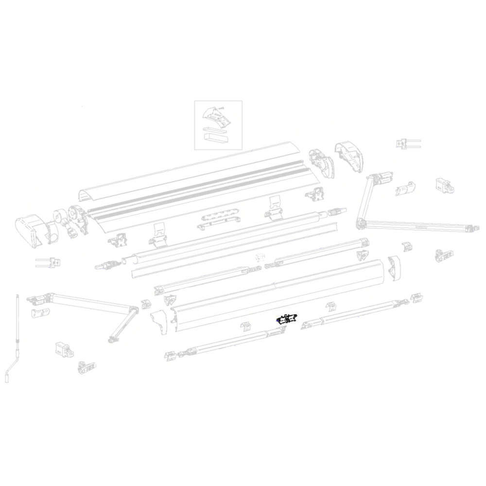 Thule Stützfuß-Arretierung Frontblende für Omnistor 6300 (Nr. 1500603342)