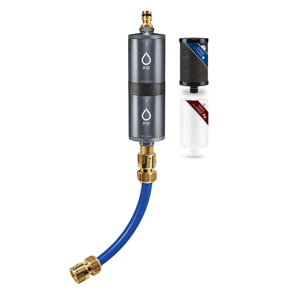 Alb Filter Fusion Active+Nano Trinkwasserfilter - Mobil mit Koffer, titan