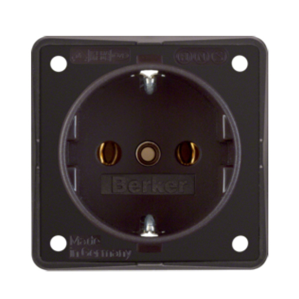 Berker Integro Steckdose Schuko, braun matt