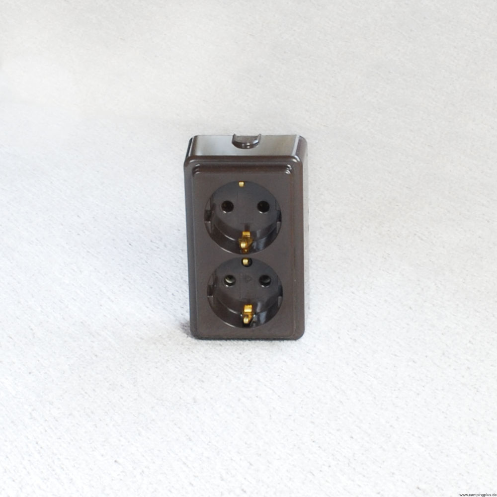 Hobby Doppelsteckdose schwarz (1995 - 2026)