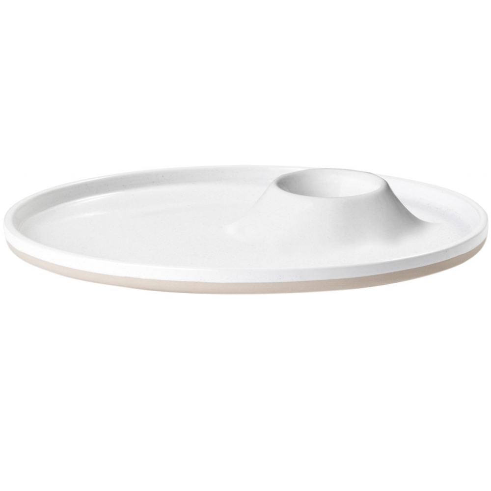 Brunner Eierbecher Odette, weiß/grau