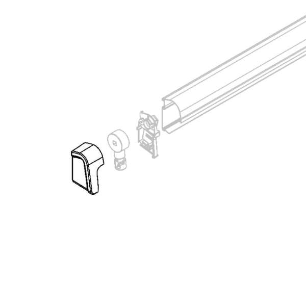 Dometic Endkappe links weiß für PW 1100 (Nr. 4470000801)