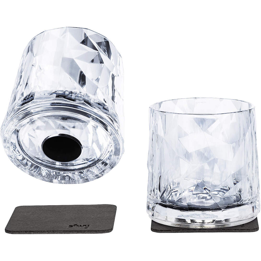 Silwy Magnet-Kunststoffgläser Whiskey 250 ml, 2er-Set, transparent