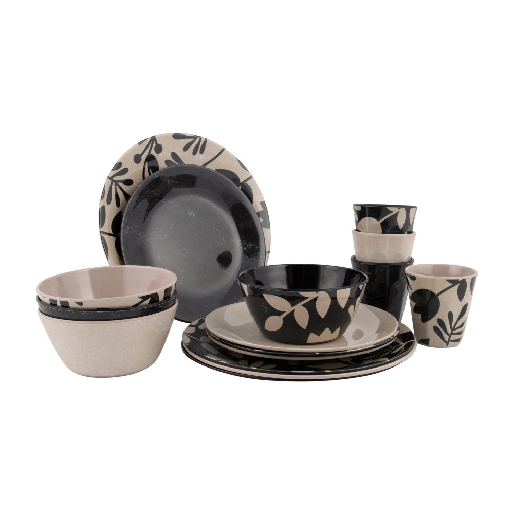bo-camp Geschirrserie Mix and Match Savana, 16-teilig