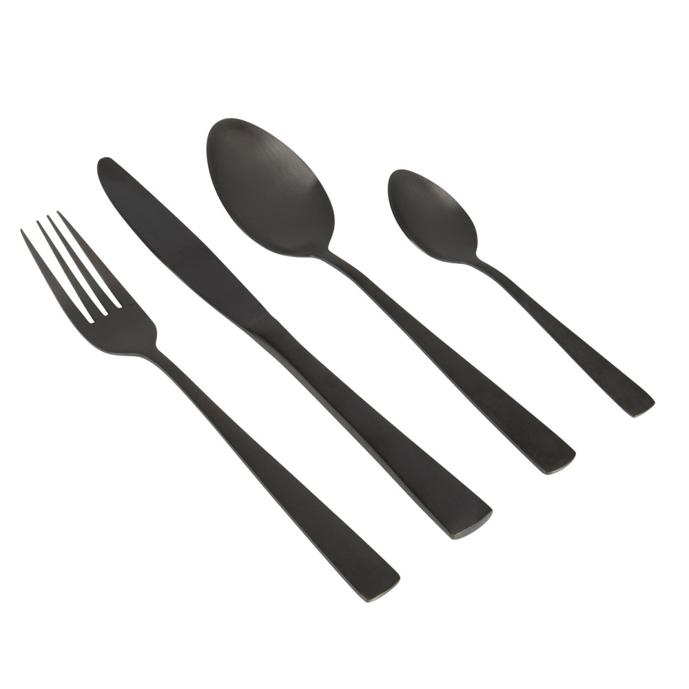 Gimex Besteckset 16-teilig, schwarz