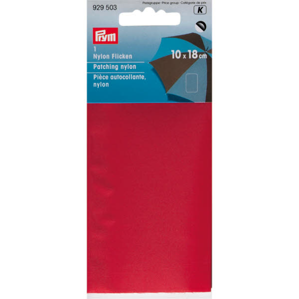 Prym Nylon Reparaturflicken 18 x 10 cm, rot