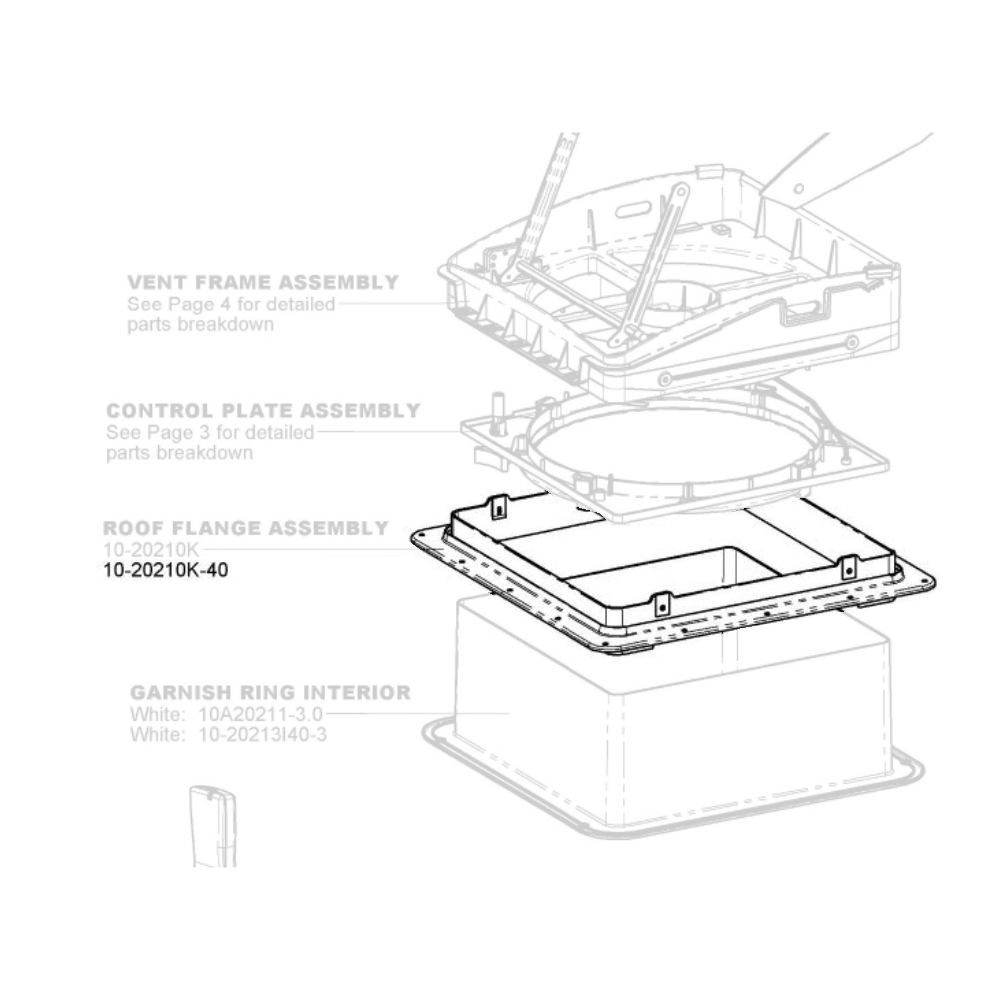 Maxxair Außenrahmen 40x40cm für Maxxfan Deluxe