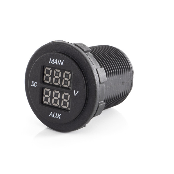 Carbest Dual LED Voltmeter (MAIN/AUX) f. Fahrzeug- und Boardbatterie