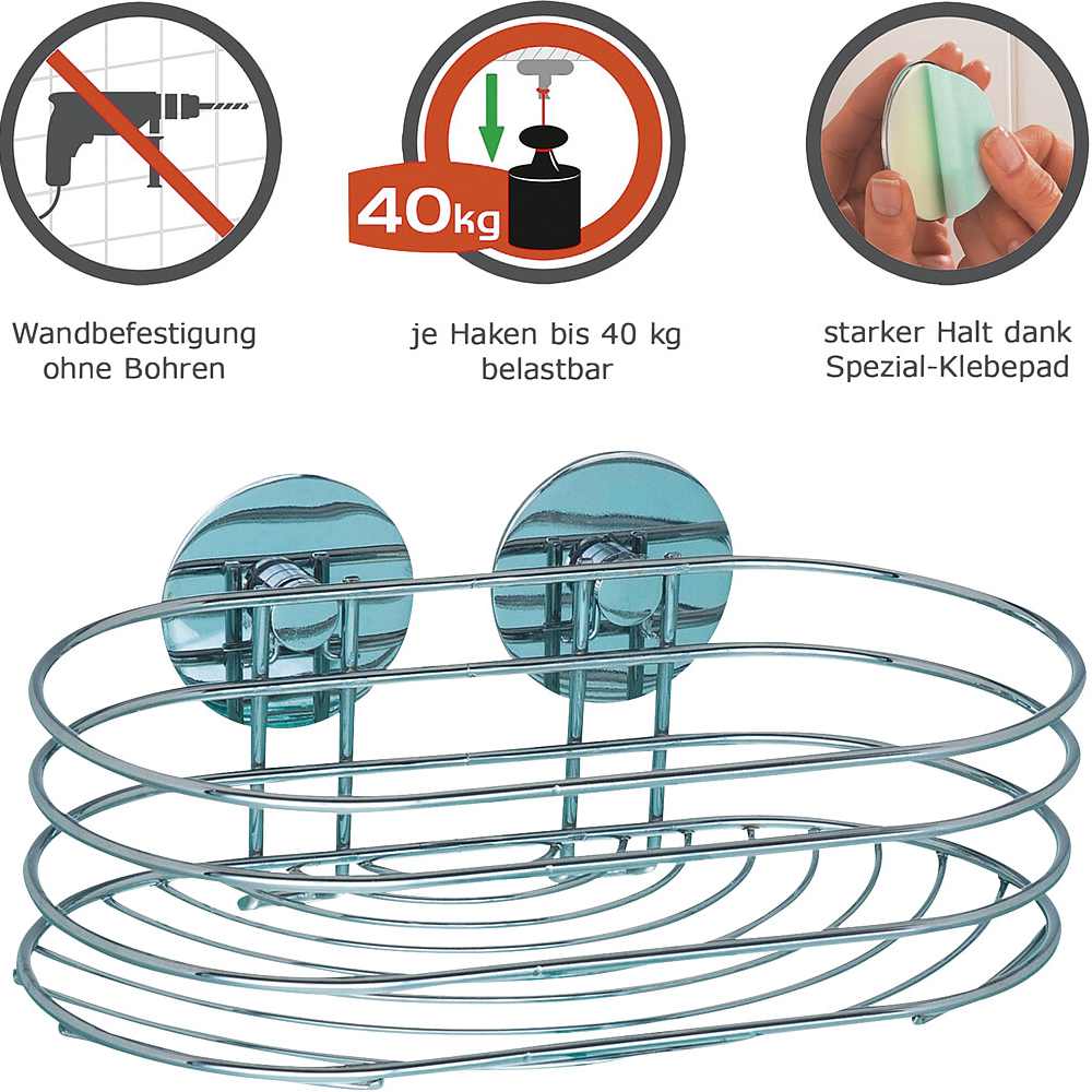 Wenko Wandablage Turbo-Loc, chrom