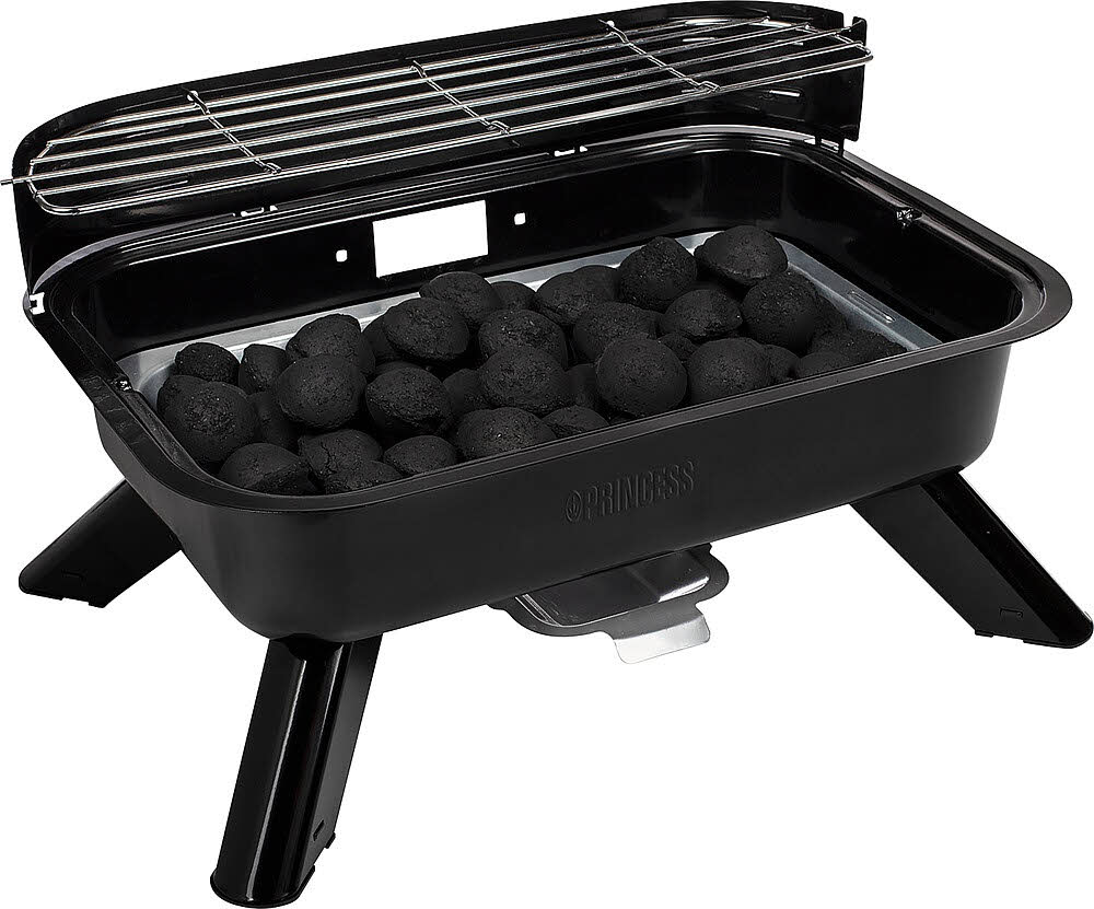 Princess Hybridgrill Elektro- und Holzkohlegrill