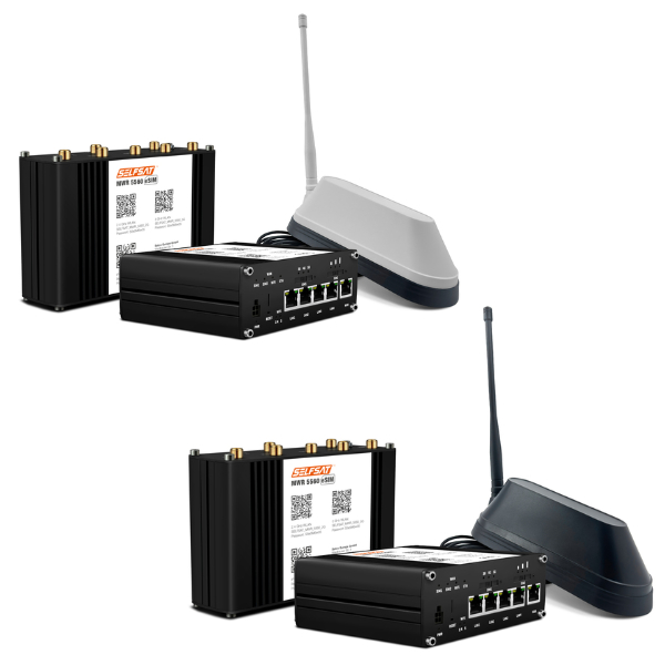 Selfsat WLAN Router MWR 5560 eSIM 5G Cat 19 incl. SHARK 5G Antenne