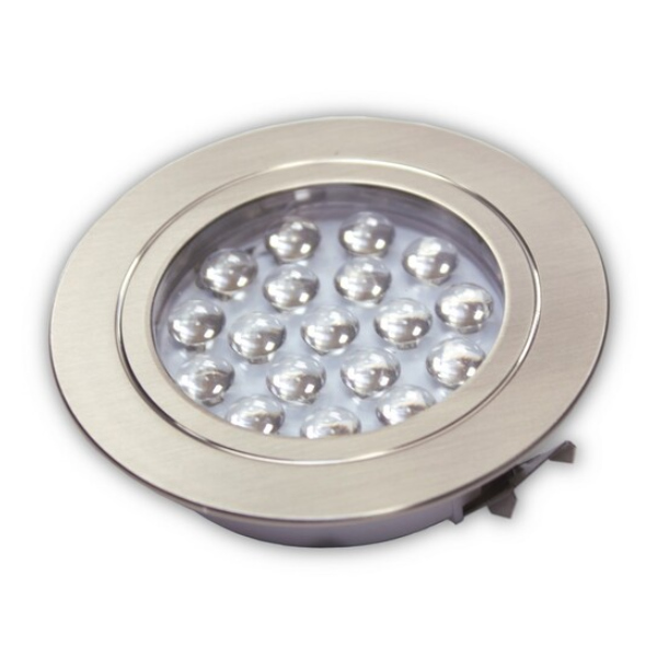 Dimatec LED Einbaustrahler 1,2 W, Farbe Nickel gebürstet