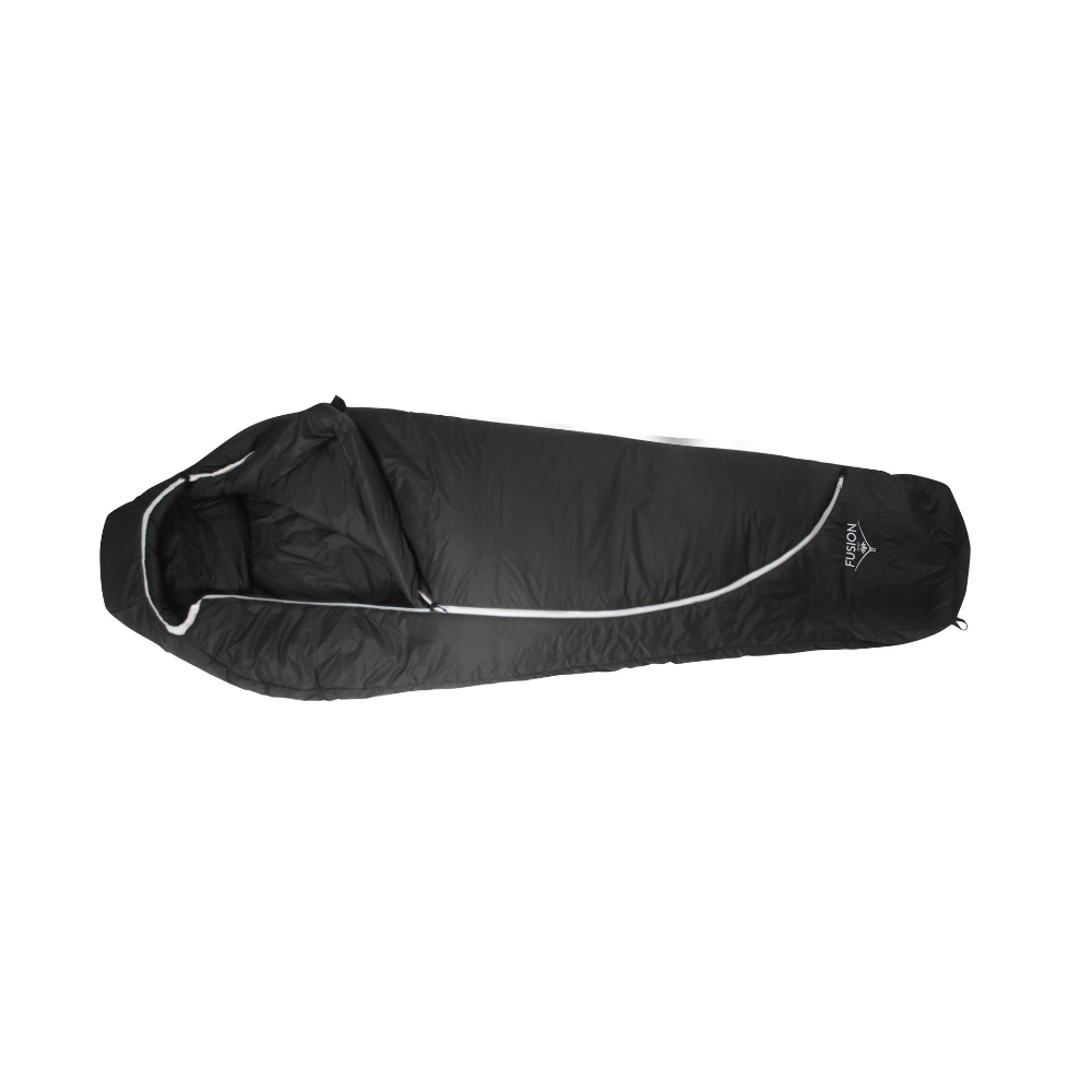 Grüezi-Bag Mumienschlafsack Synpod Fusion Zero dark asphalt Long