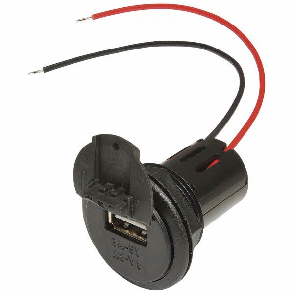 Procar Einbausteckdose Power USB 12-24 V mit Gewindehülse und Deckel