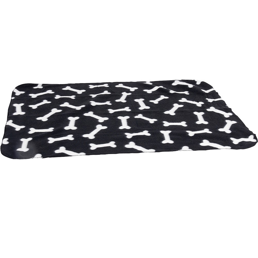 Flamingo Hunde-Fleecedecke Knochenmotiv 100 x 70 cm