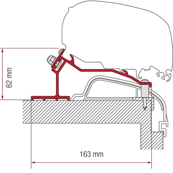 Fiamma Adapter für Hobby Premium und Ontour ab 2012 für F80 / F65