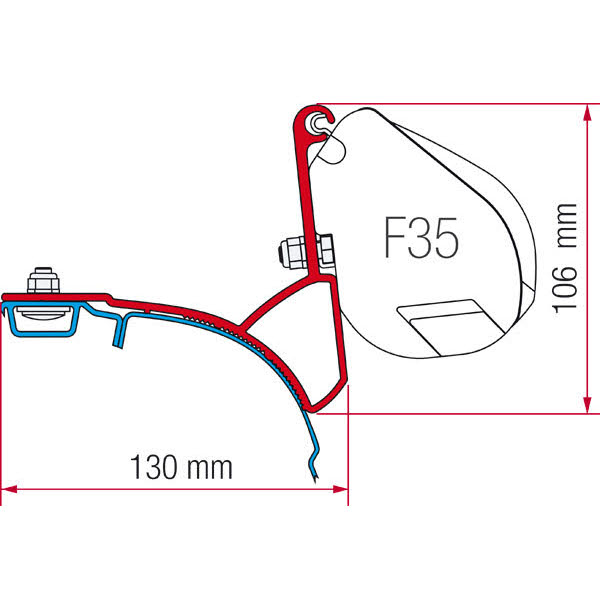 Fiamma Adapter F35 VWT5 Multivan / Transporter