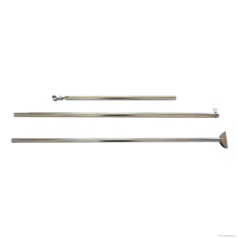 Stahl Orkanstütze mit Bügelfuß 25 mm, 170-260 cm
