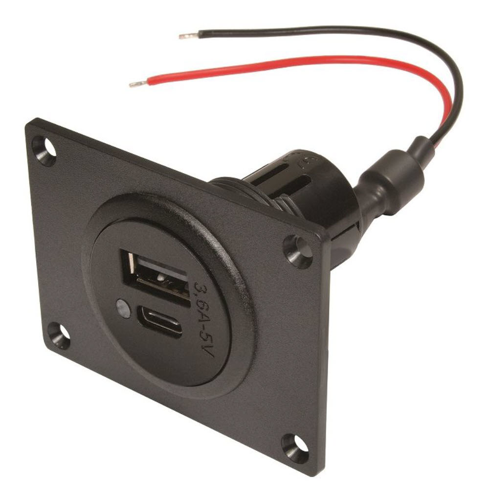 Procar Einbausteckdose 1 x 3600 mA USB-A, 1 x 3600 mA USB-C Anschluss