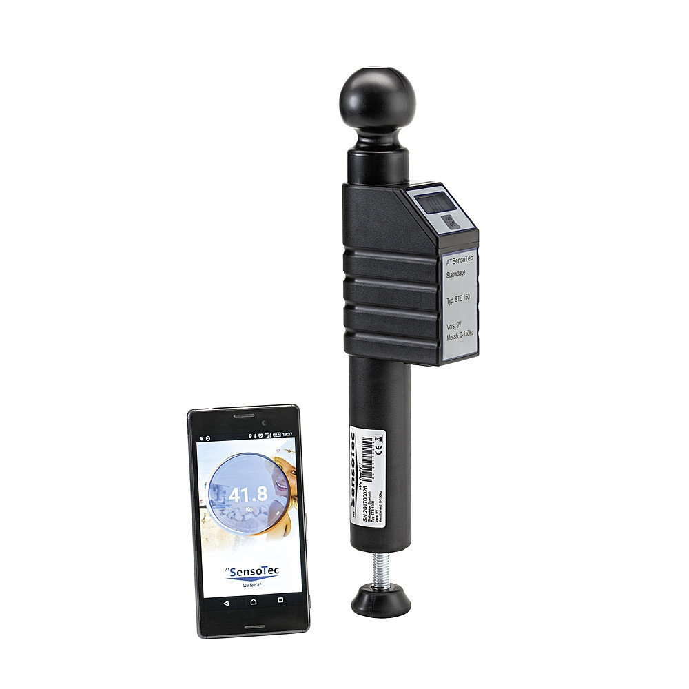 ATSensoTec Digitale Stützlastwaage STB 150 B mit Bluetooth und APP schwarz