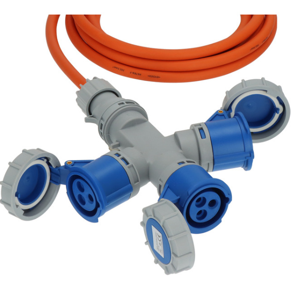 Brennenstuhl Verl.-Kabel CEE 3-fach Verteiler 16A 2m H7RN-F3G 2.5,IP67,230 Volt