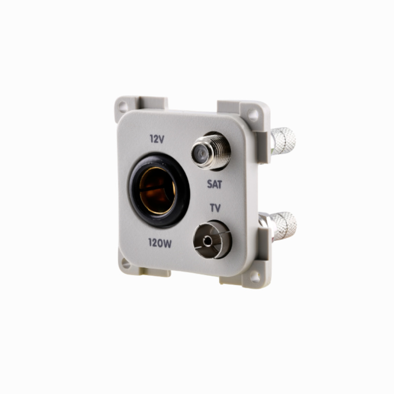 System 20.000 Auto-Steckdose 12 V, TV, SAT - lichtgrau
