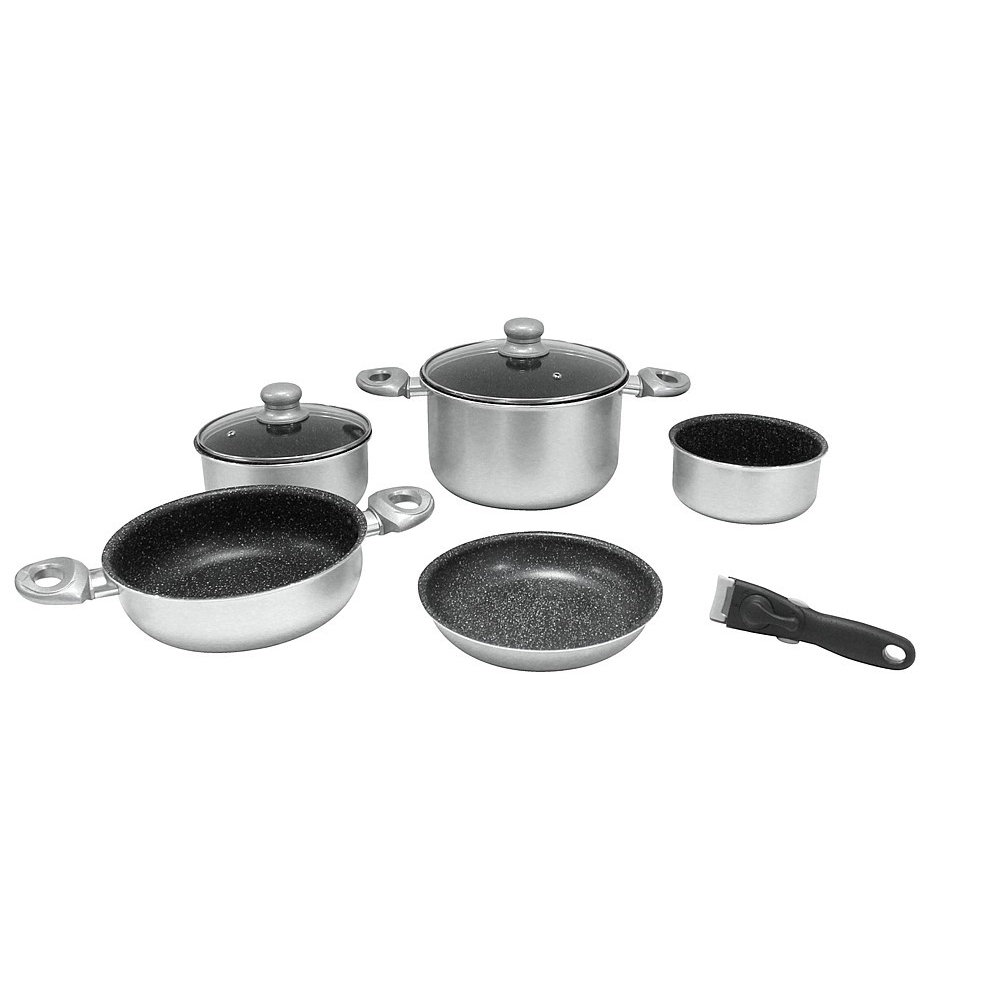Gimex Alu-Topfset Silver Line 8-teilig